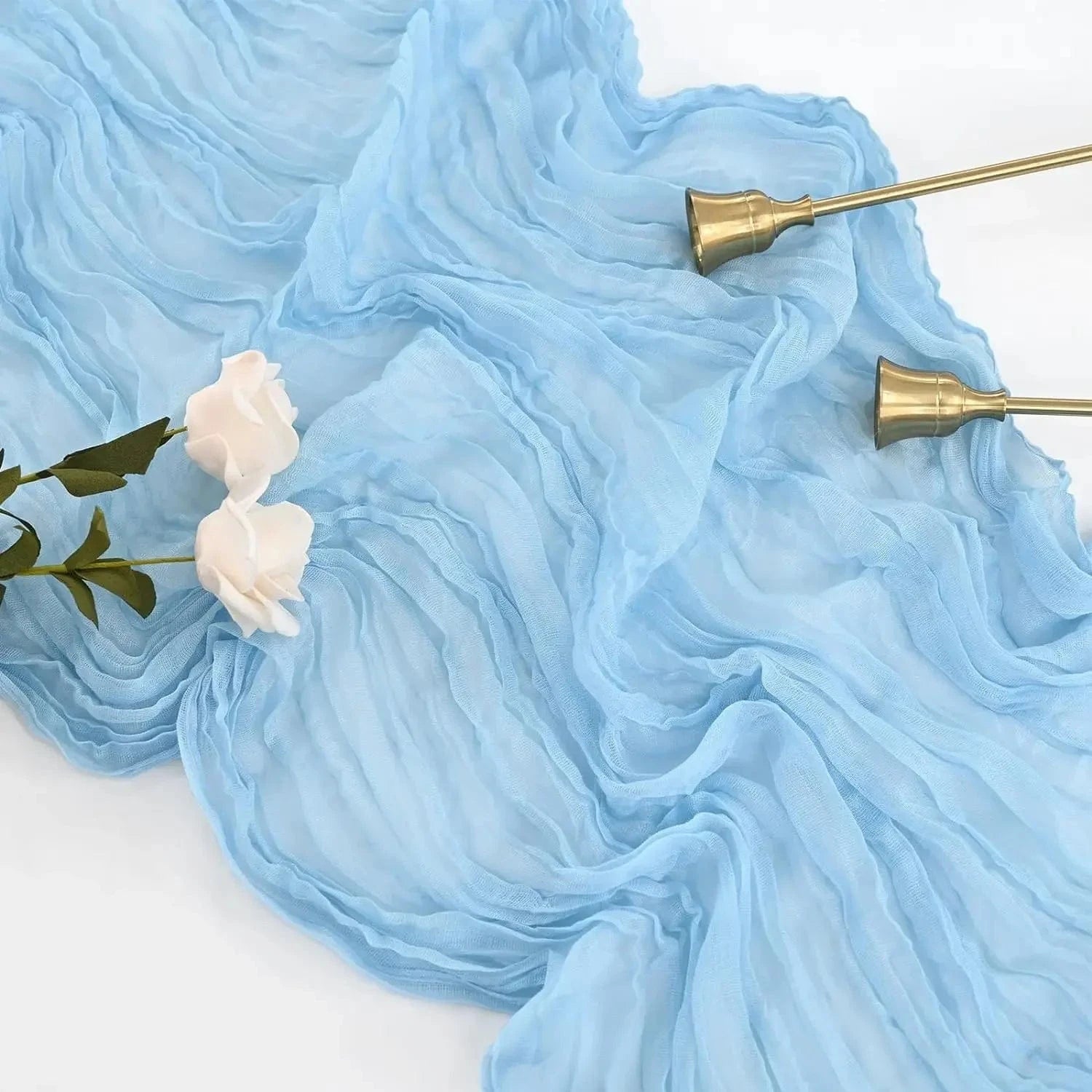 Chemin de table bleu canard Baby blue / 90x300cm / 1PCS