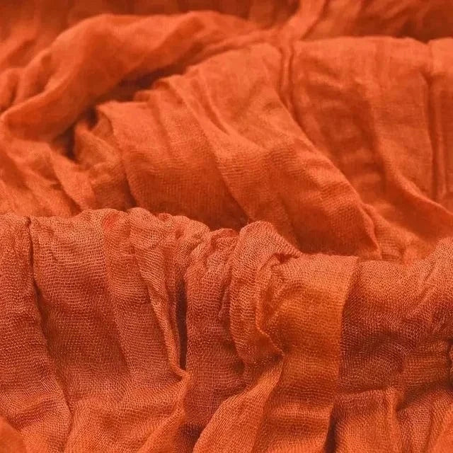 Chemin de table bleu canard orange / 90x300cm / 1PCS