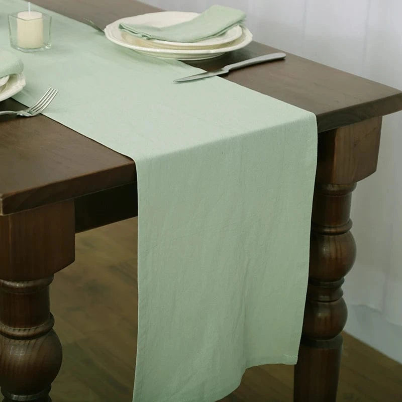 Chemin de table en tissus Vert / 30X180cm