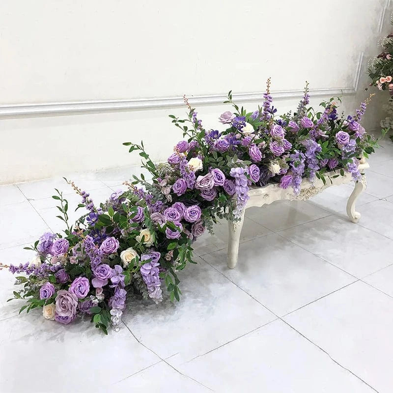 Chemin de table fleuri mariage A18- / 30X50CM