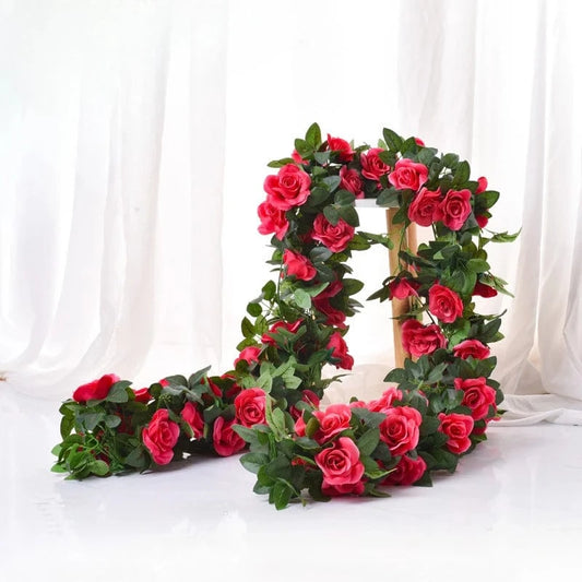 Chemin de table fleurs mariage Rose / long 220CM