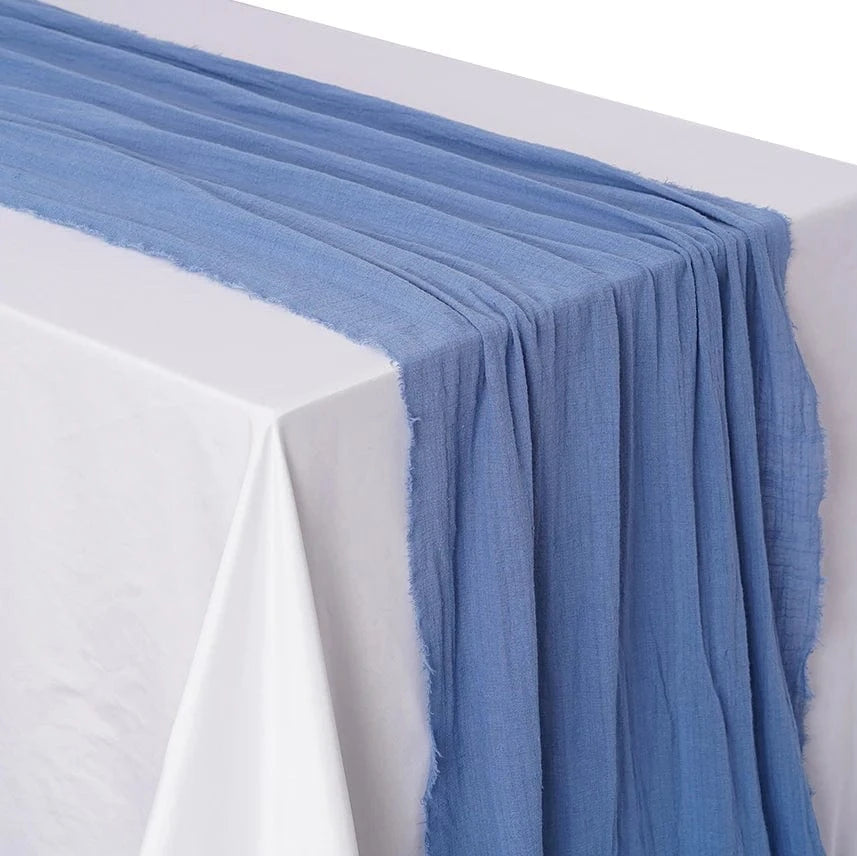 Chemin de table pour mariage Bleu mer / 40X400cm