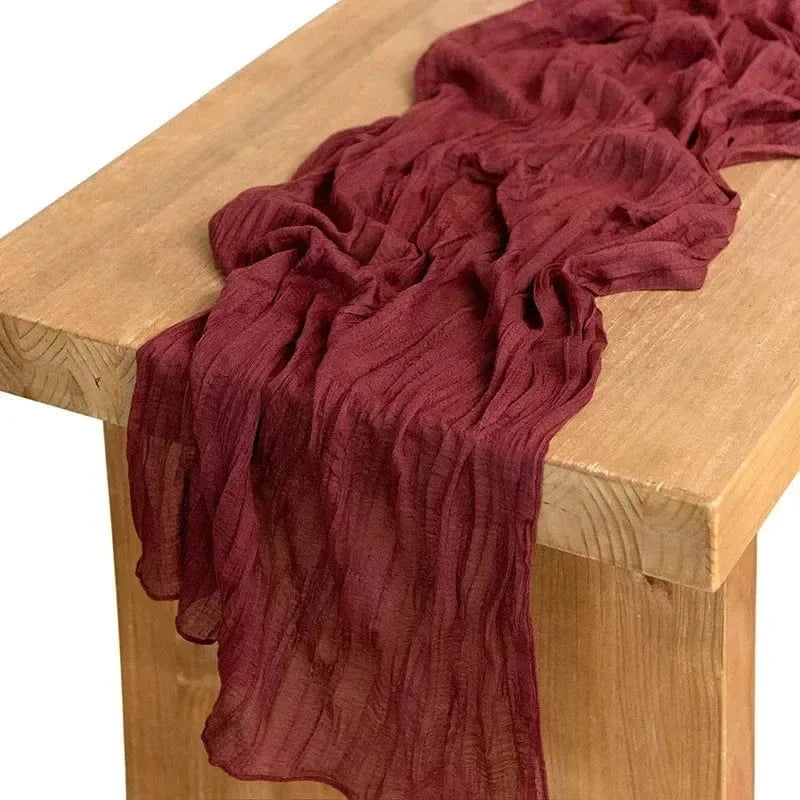 Chemin de table bleu canard Burgundy / 90x300cm / 1PCS