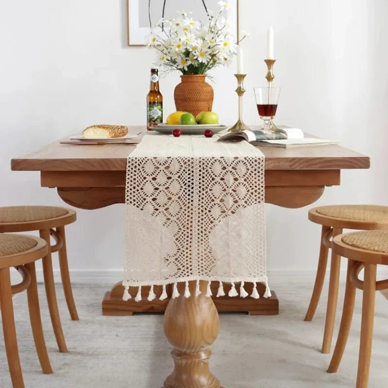 Chemin de table crochet moderne