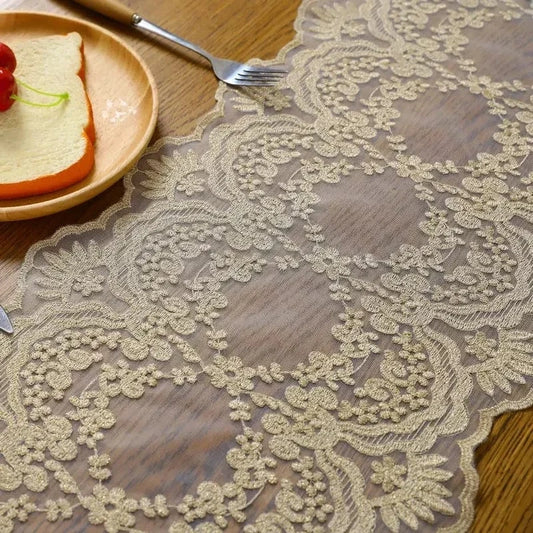 Chemin de table dentelle 30x70cm / Beige