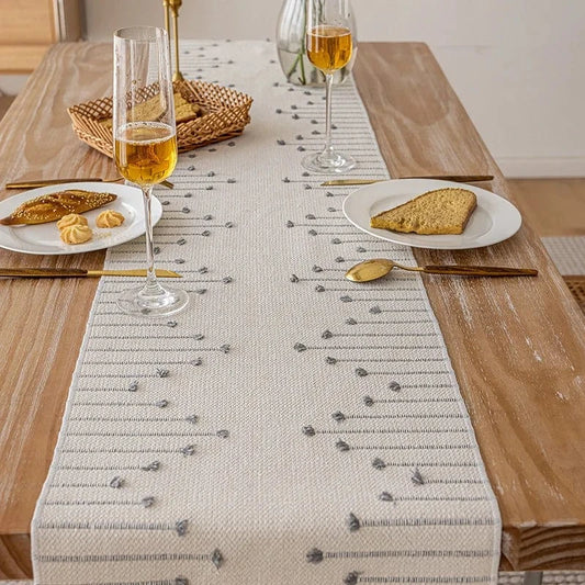 Chemin de table en lin naturel