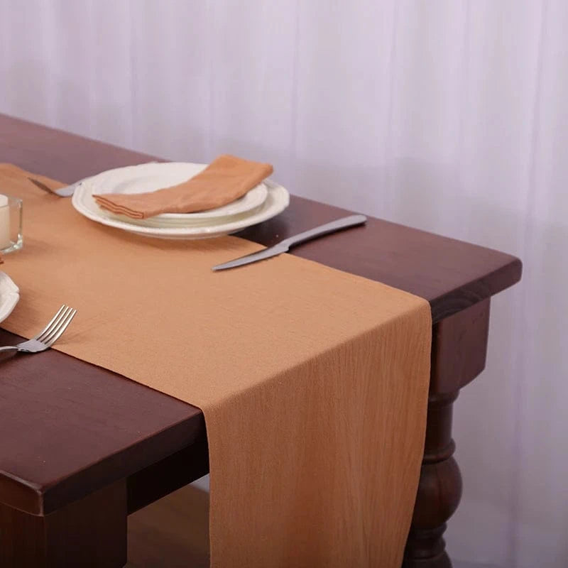 Chemin de table en tissus Orange / 30X180cm