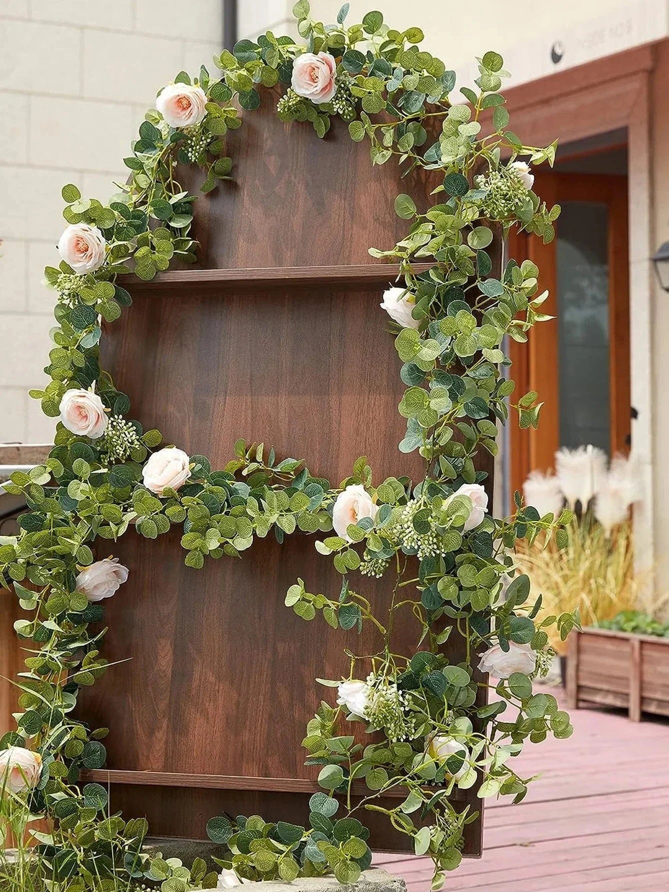 Chemin de table fleuri eucalyptus
