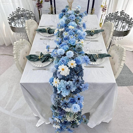 Chemin de table fleuri mariage A32- / 30X50CM