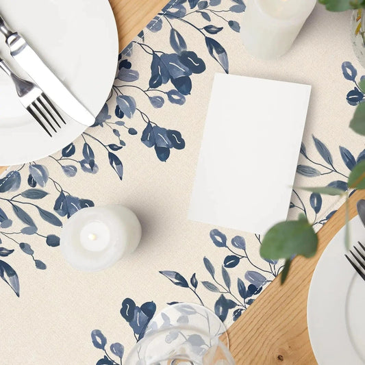 Chemin de table lin naturel
