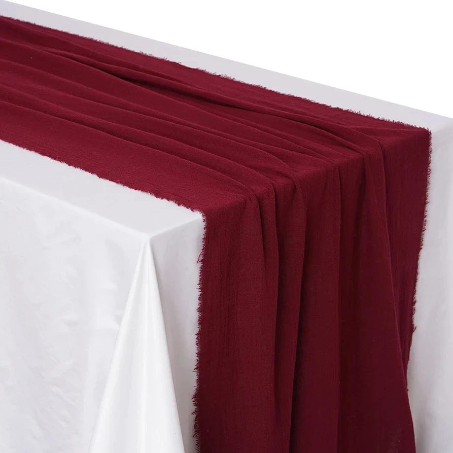 Chemin de table pour mariage Burgundy / 65X200cm