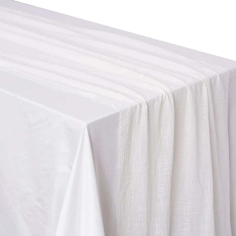 Chemin de table pour mariage Blanc / 65X200cm