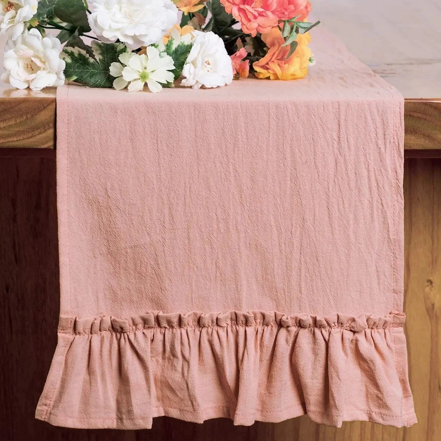 Chemin de table tissus Rose / 30X180CM