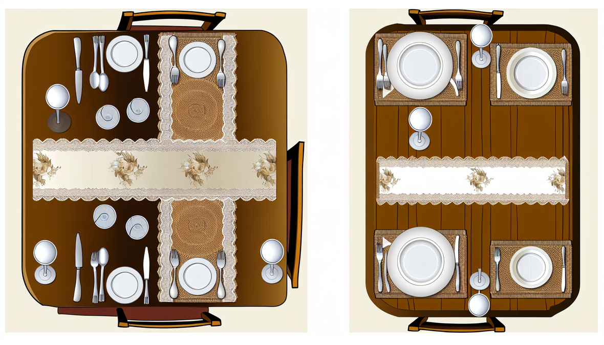 Comparaison entre chemin de table et sets de table